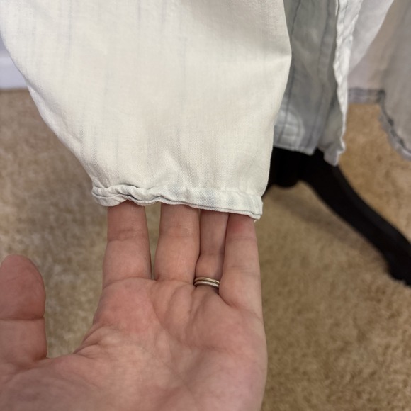 Bella Dahl Button Tiered Skirt XS Light Wash Pale Blue Cottagecore - Picture 4 of 8